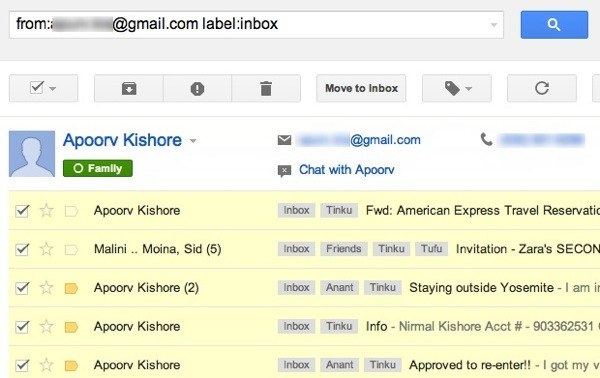 přesunout e-maily v gmailu