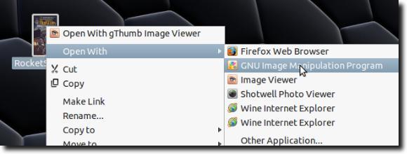 Otevřete obrázek pomocí programu GIMP