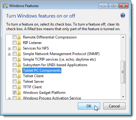 Zavření dialogového okna Funkce systému Windows