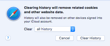 clear all history