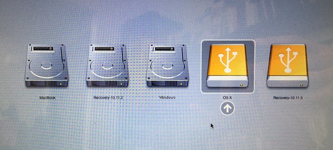 boot options os x