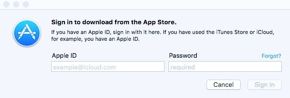 sign into apple store