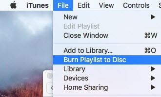 burn playlist to disc
