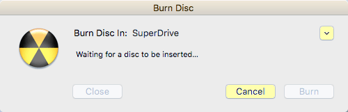 burn disc in