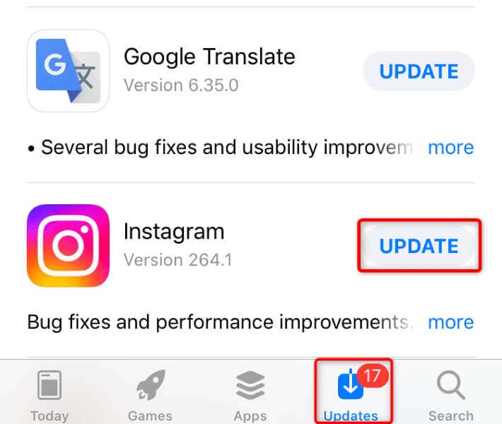 Aktualizujte aplikaci Instagram ve svém obrazu Android nebo Apple iPhone (iOS) 2