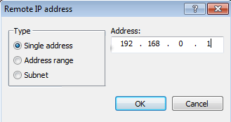 vzdálená adresa IP