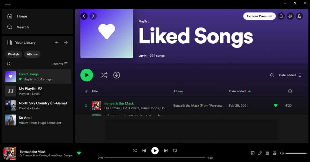 Jak zamíchat seznam skladeb Spotify na obrázku plochy 2