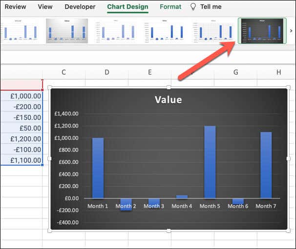 Jak vytvořit vodopádový graf v aplikaci Microsoft Excel obrázek 7